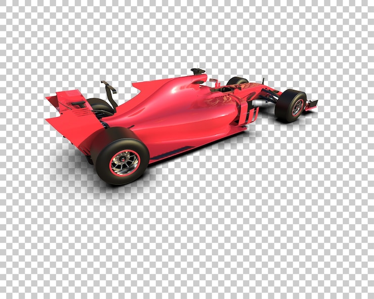 PSD auto de carreras aislado en el fondo ilustración de renderización 3d