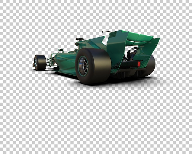 Auto de carreras aislado en el fondo Ilustración de renderización 3D