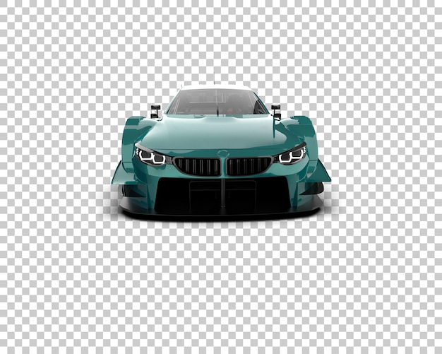 Auto de carreras aislado en el fondo Ilustración de renderización 3D