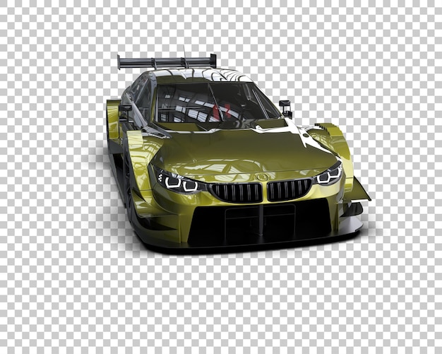 Auto de carreras aislado en el fondo Ilustración de renderización 3D