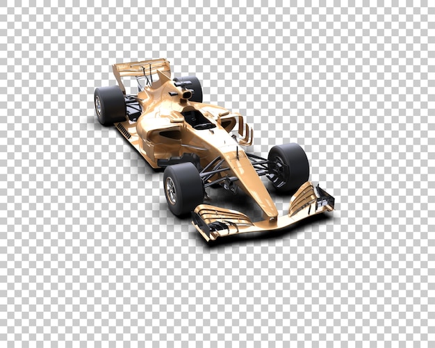 Auto de carreras aislado en el fondo Ilustración de renderización 3D