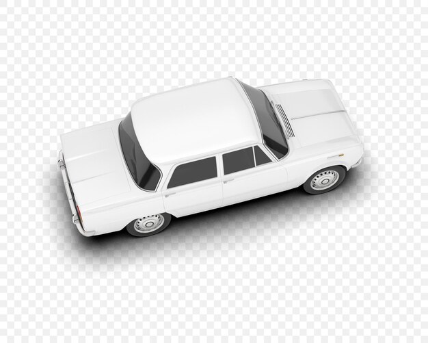 Auto classica isolata su sfondo trasparente illustrazione di rendering 3D