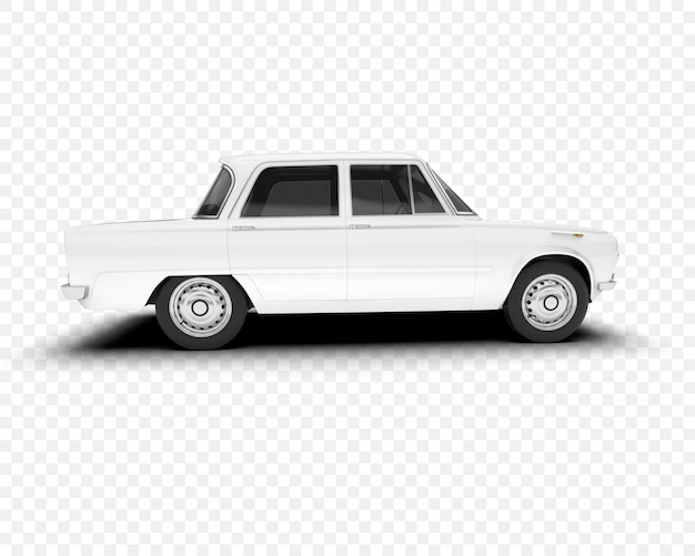 Auto classica isolata su sfondo trasparente rappresentazione 3d