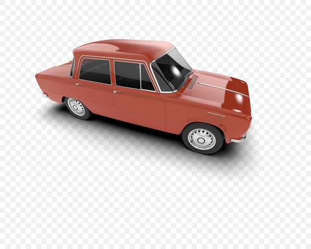 Auto classica isolata su sfondo trasparente rappresentazione 3d
