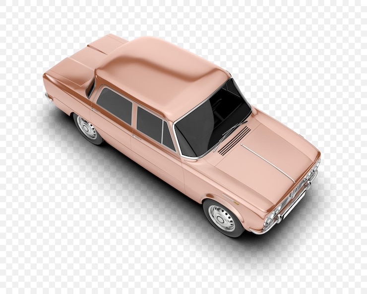 PSD auto classica isolata su sfondo trasparente rappresentazione 3d