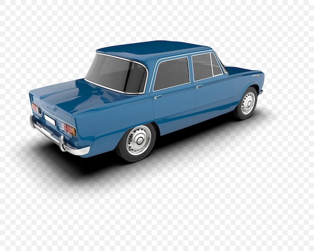 Auto classica isolata su sfondo trasparente rappresentazione 3d