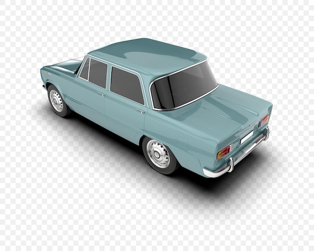 Auto classica isolata su sfondo trasparente rappresentazione 3d