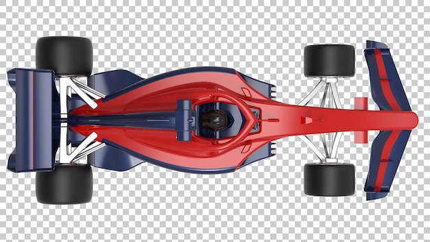 Auto da corsa isolata su sfondo trasparente 3d rendering illustrazione