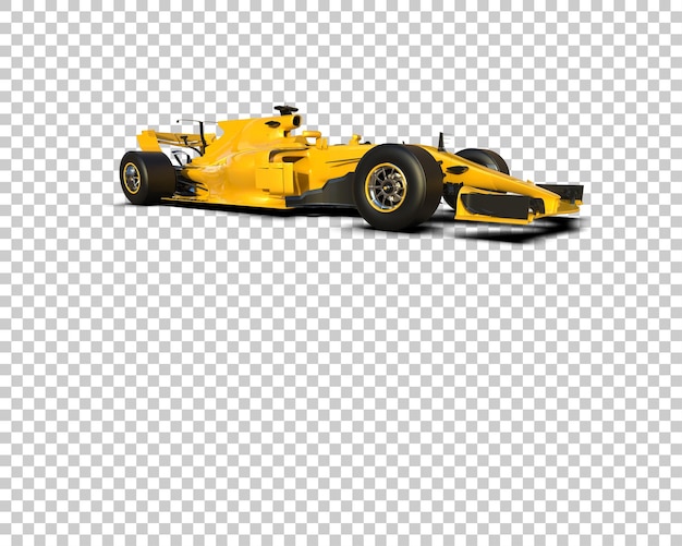 Auto da corsa isolata sullo sfondo illustrazione di rendering 3D