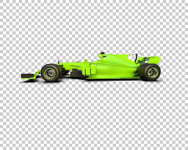 Auto da corsa isolata sullo sfondo illustrazione di rendering 3D