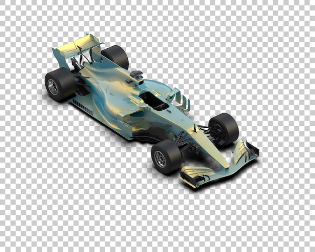 Auto da corsa isolata sullo sfondo illustrazione di rendering 3D