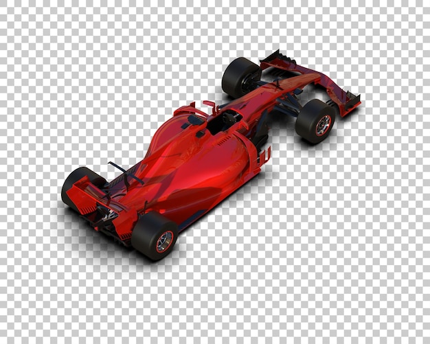 Auto da corsa isolata sullo sfondo illustrazione di rendering 3D