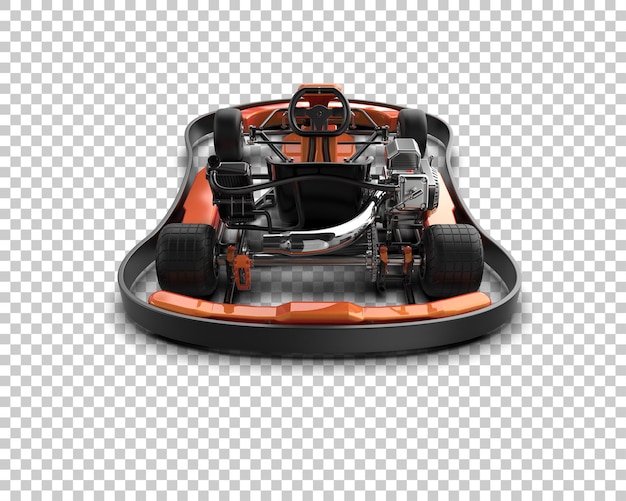 Auto da corsa realistica isolata sullo sfondo illustrazione di rendering 3D