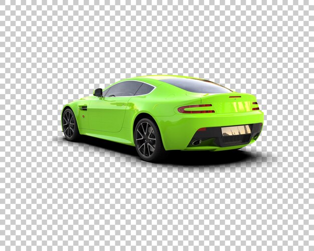 Auto deportivo aislado en el fondo Ilustración de renderización 3D