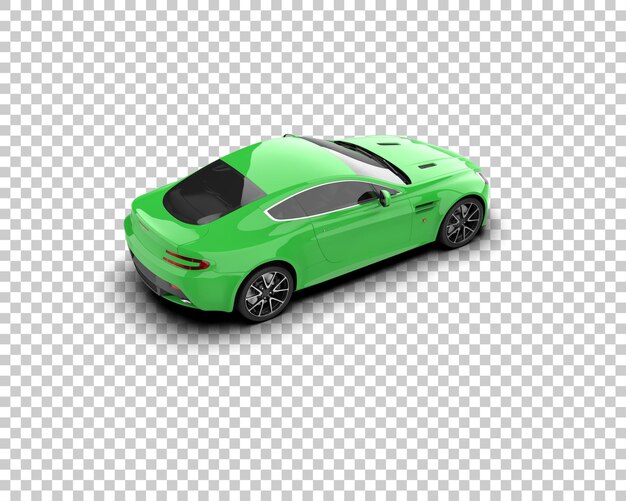 Auto deportivo aislado en el fondo Ilustración de renderización 3D