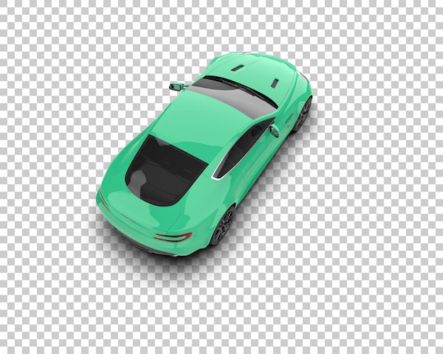 Auto deportivo aislado en el fondo Ilustración de renderización 3D