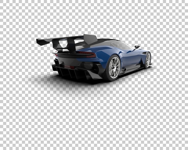 Auto deportivo aislado en el fondo Ilustración de renderización 3D