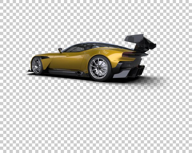 Auto deportivo aislado en el fondo Ilustración de renderización 3D