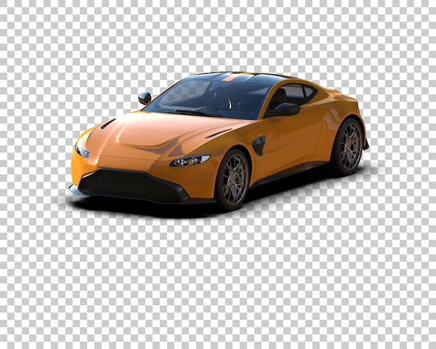 Auto deportivo aislado en el fondo Ilustración de renderización 3D