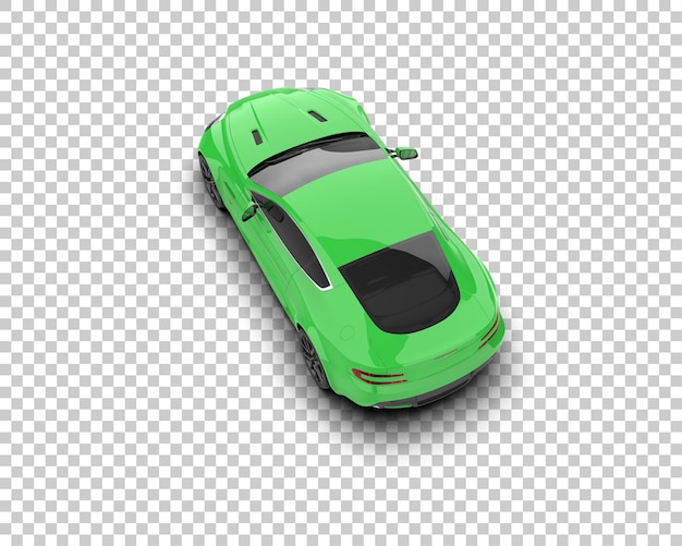 Auto deportivo aislado en el fondo Ilustración de renderización 3D
