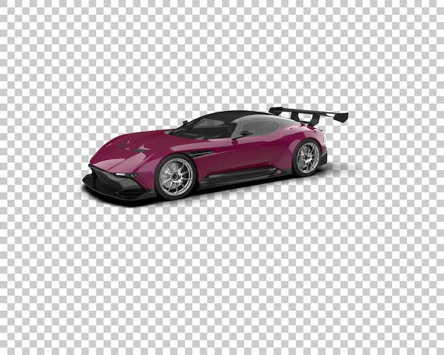 Auto deportivo aislado en el fondo Ilustración de renderización 3D