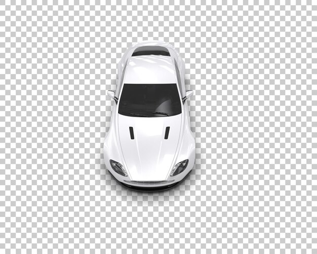Auto deportivo aislado en el fondo Ilustración de renderización 3D