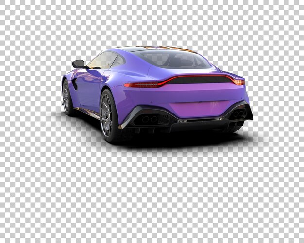 Auto deportivo aislado en el fondo Ilustración de renderización 3D