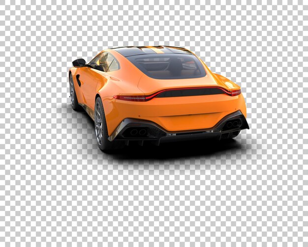 Auto deportivo aislado en el fondo Ilustración de renderización 3D