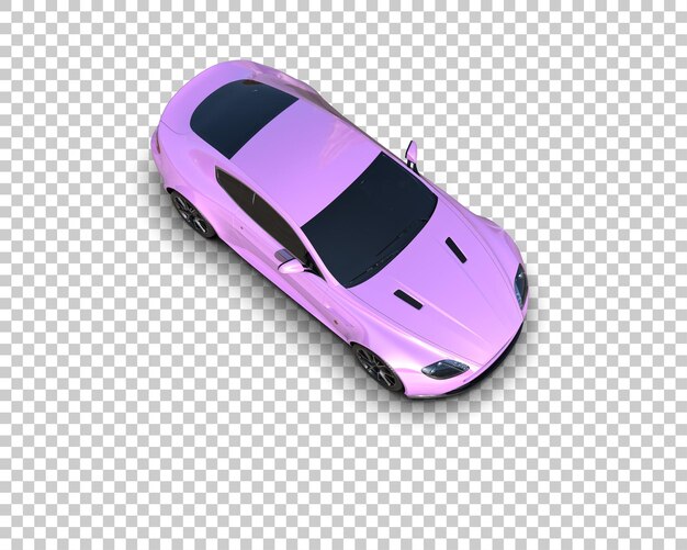 Auto deportivo aislado en el fondo Ilustración de renderización 3D