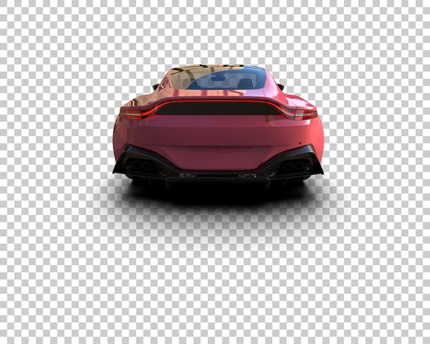 Auto deportivo aislado en el fondo Ilustración de renderización 3D