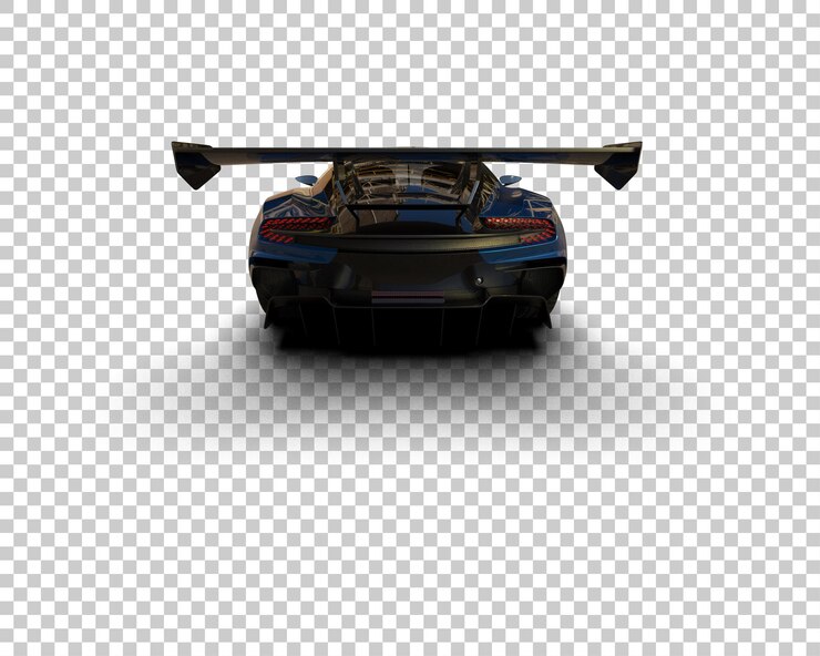 PSD auto deportivo aislado en el fondo ilustración de renderización 3d