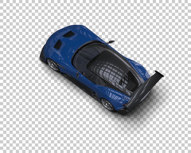 Auto deportivo aislado en el fondo Ilustración de renderización 3D