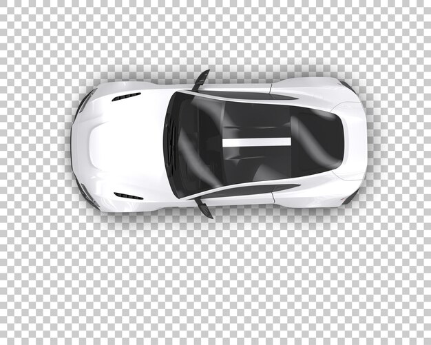 Auto deportivo aislado en el fondo Ilustración de renderización 3D