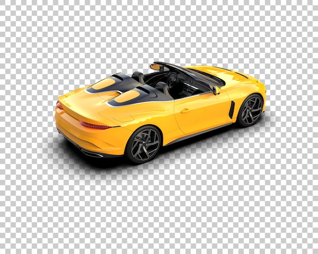 Auto deportivo aislado en el fondo Ilustración de renderización 3D