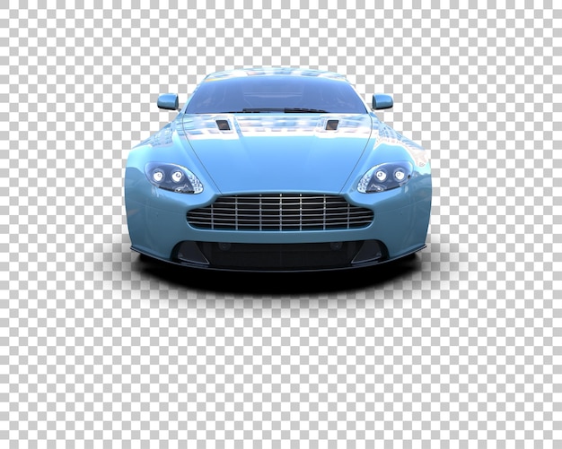 Auto deportivo aislado en el fondo Ilustración de renderización 3D