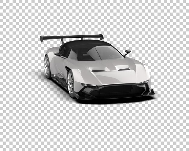 Auto deportivo aislado en el fondo Ilustración de renderización 3D