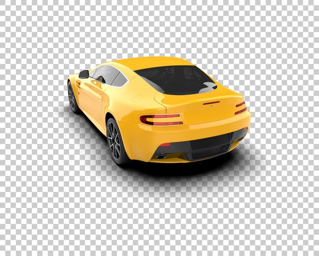 Auto deportivo aislado en el fondo Ilustración de renderización 3D