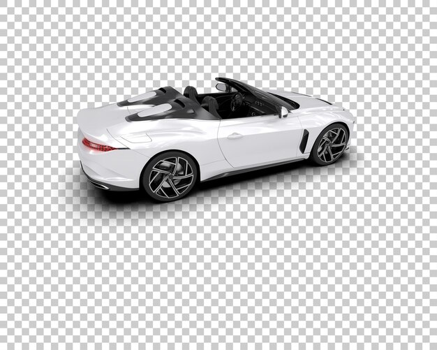 Auto deportivo aislado en el fondo Ilustración de renderización 3D