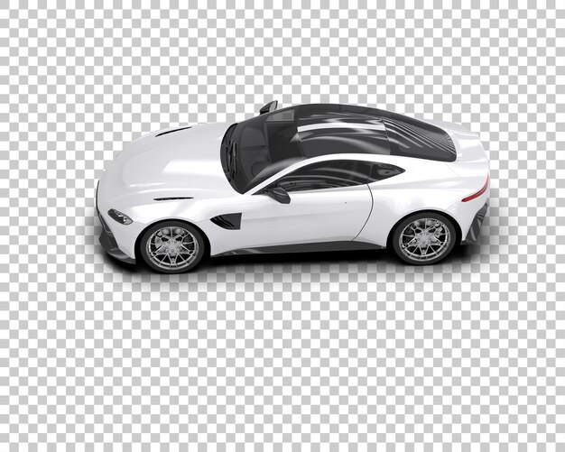 Auto deportivo aislado en el fondo Ilustración de renderización 3D