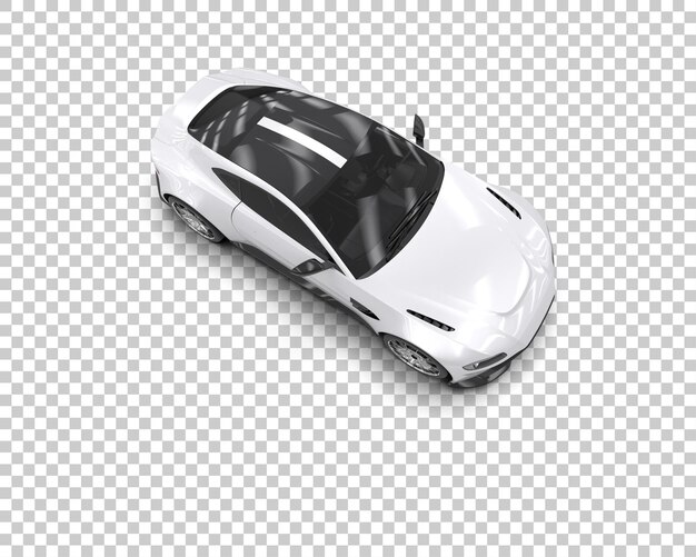 Auto deportivo aislado en el fondo Ilustración de renderización 3D