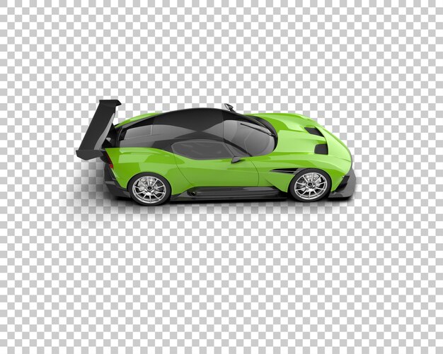 Auto deportivo aislado en el fondo Ilustración de renderización 3D