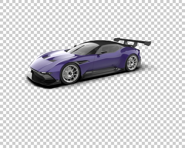 Auto deportivo aislado en el fondo Ilustración de renderización 3D