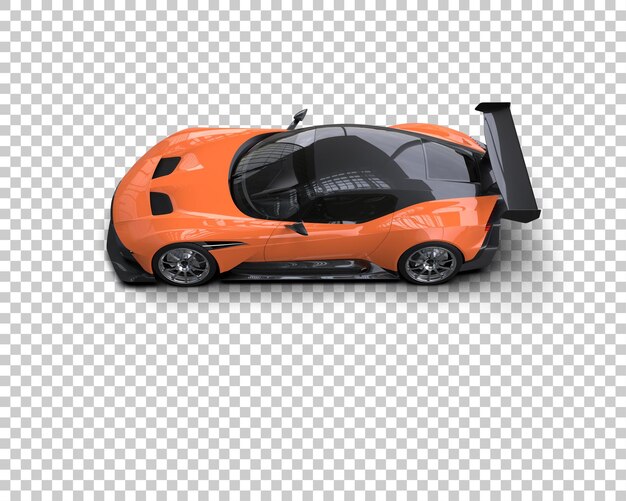 Auto deportivo aislado en el fondo Ilustración de renderización 3D