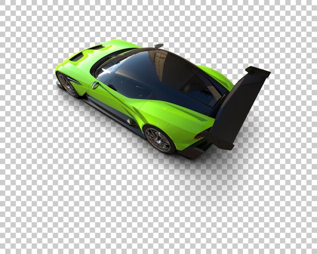 Auto deportivo aislado en el fondo Ilustración de renderización 3D