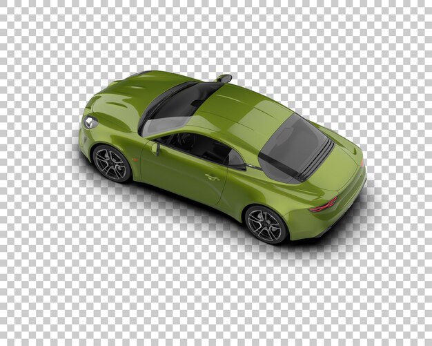 Auto deportivo aislado en el fondo Ilustración de renderización 3D