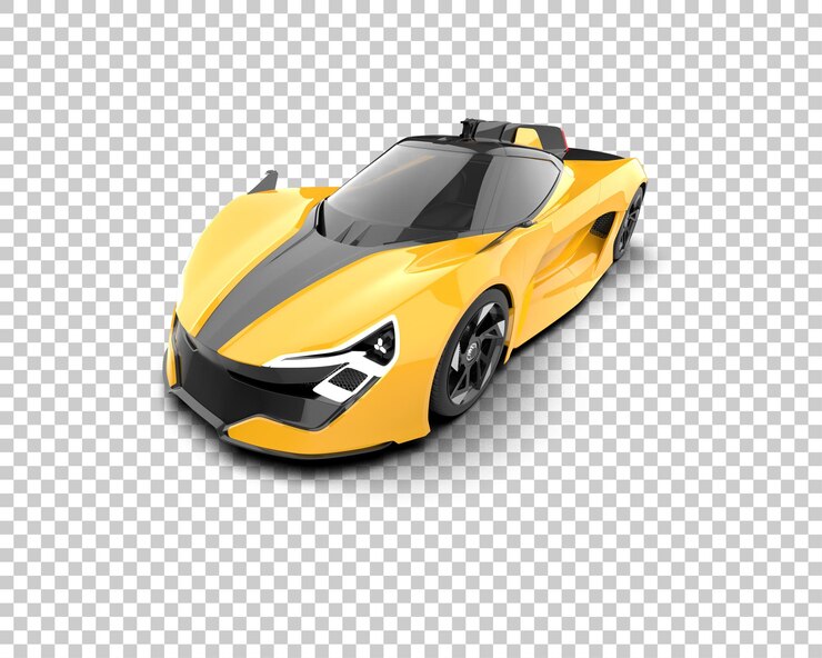PSD auto deportivo aislado en el fondo ilustración de renderización 3d