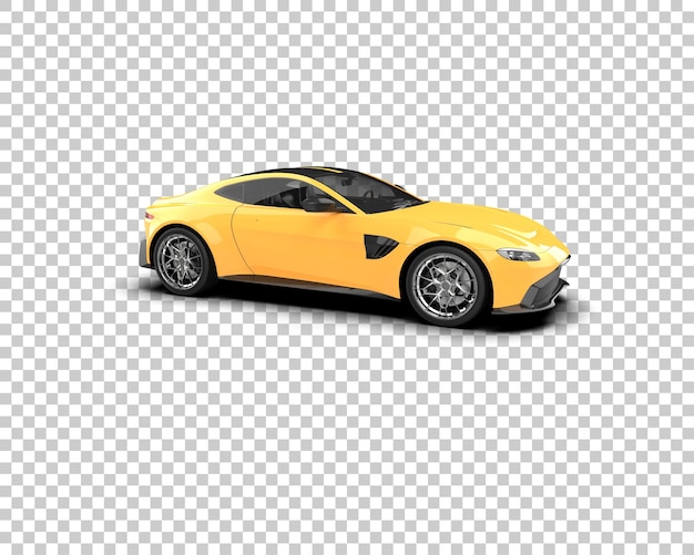 Auto deportivo aislado en el fondo Ilustración de renderización 3D