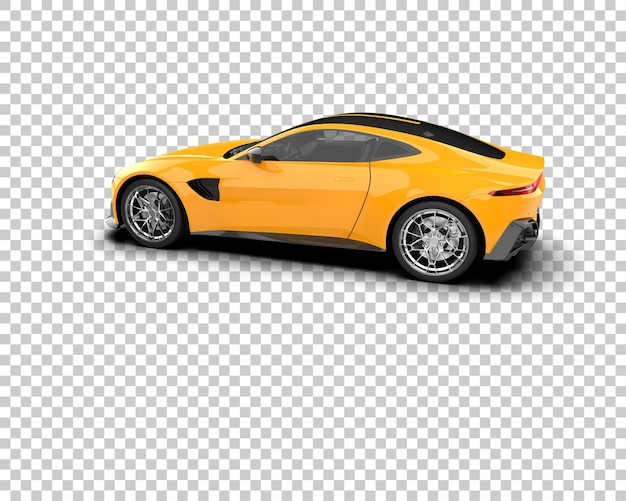 Auto deportivo aislado en el fondo Ilustración de renderización 3D
