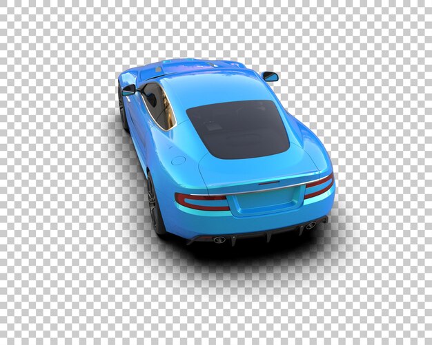 Auto deportivo aislado en el fondo Ilustración de renderización 3D