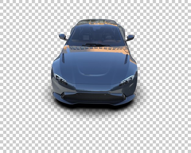 Auto deportivo aislado en el fondo Ilustración de renderización 3D